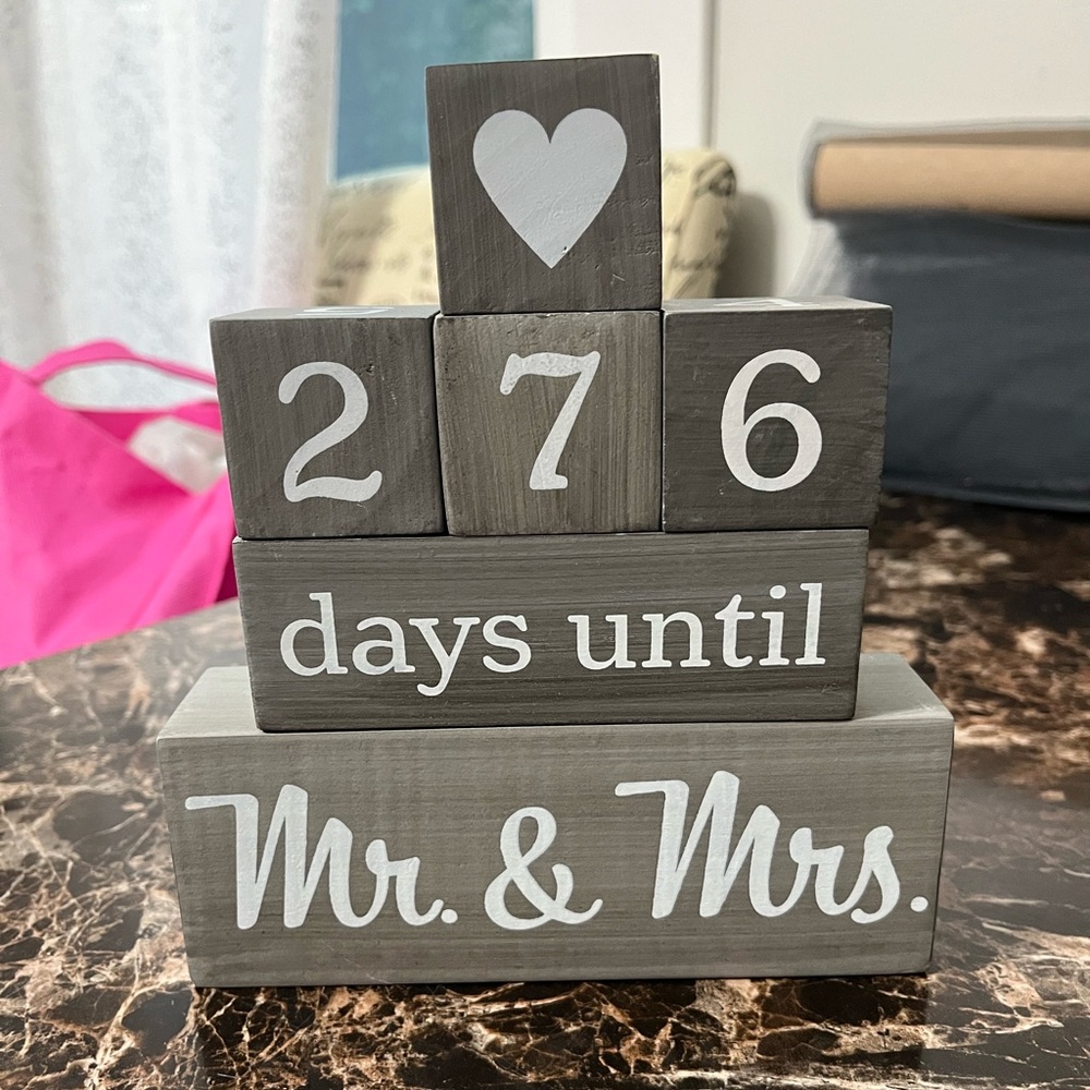 Countdown to Mr. & Mrs. Block Sign